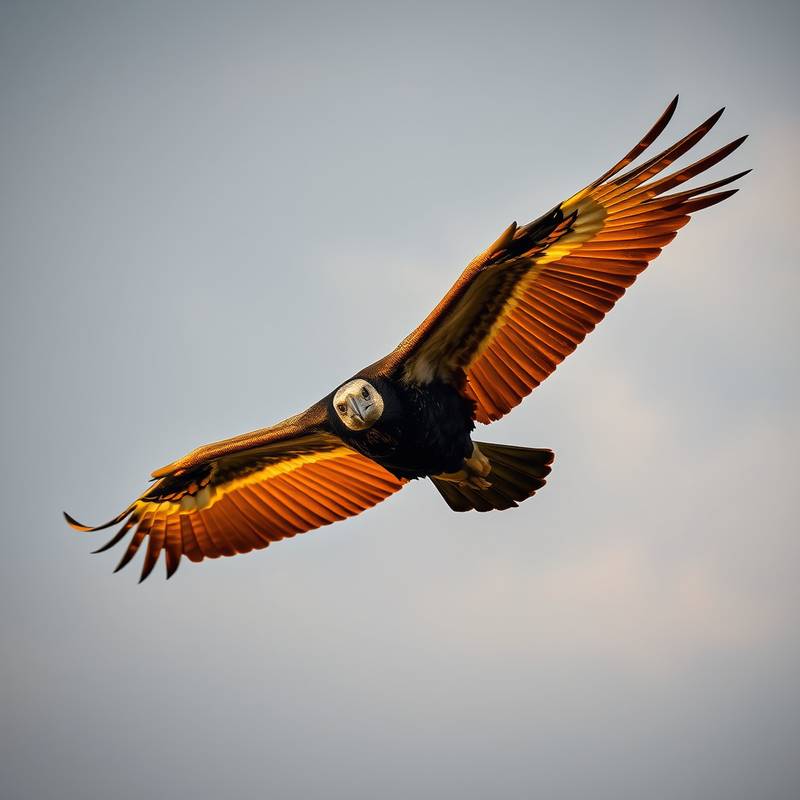 Foto de un cóndor andino en vuelo